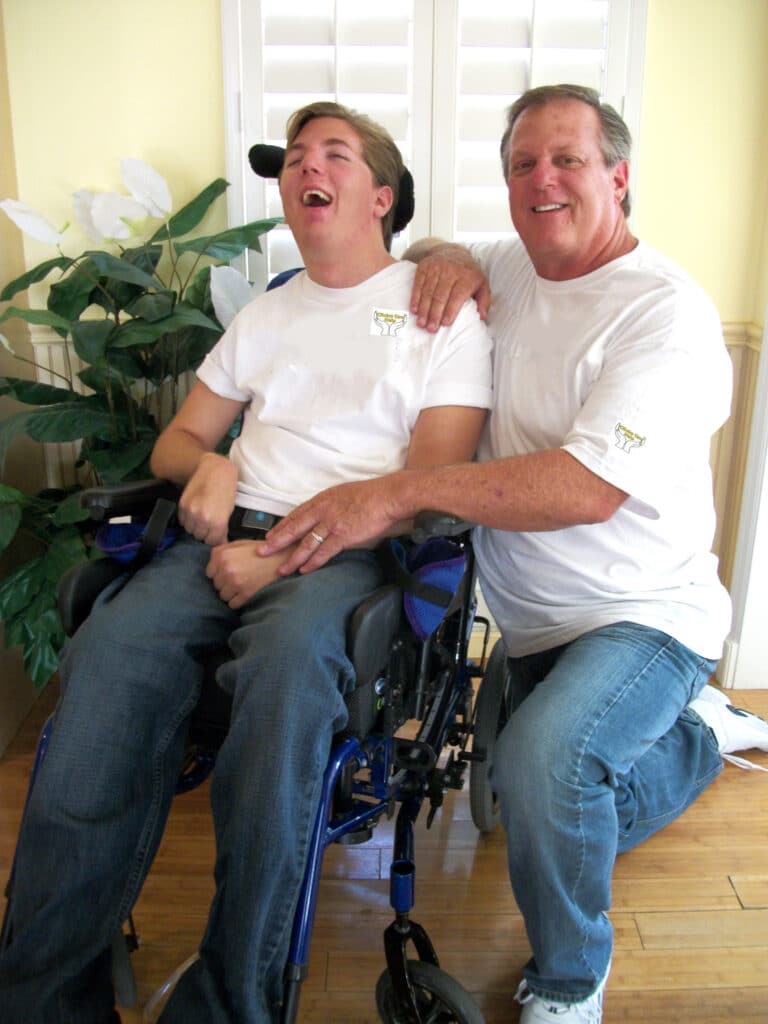 Casey with his father Barry Bicknell